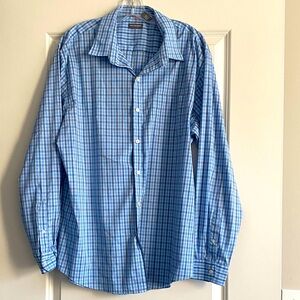 Van Heusen Light Blue Plaid Men's Shirt
